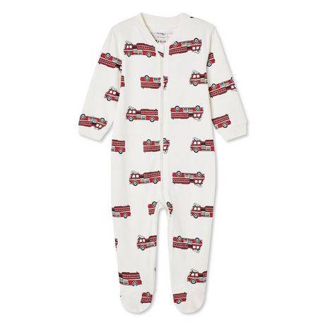 George Baby Boys'' Printed Sleeper (Color: Natural, Size: 6-12 Months)