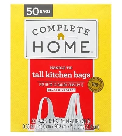Complete Home Handle Tie 13 Gallon Tall Kitchen Bags