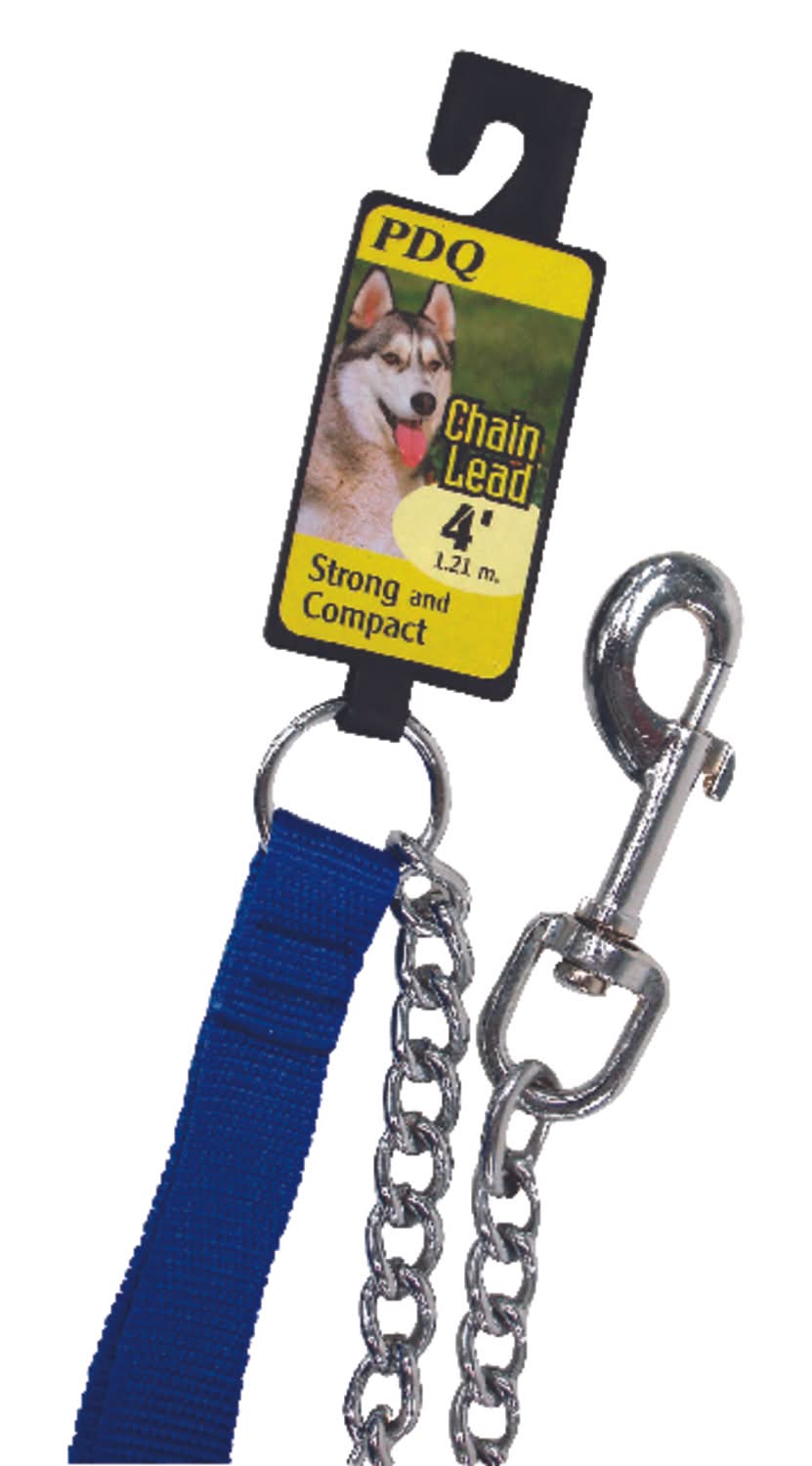 Pdq Silver Chain Lead Steel Dog Leash Small/Medium