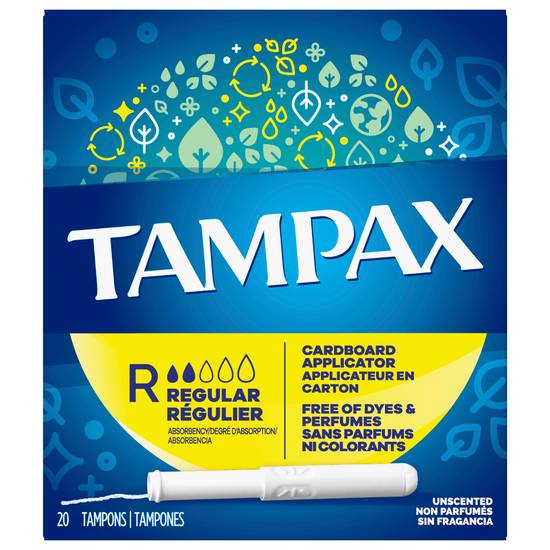 Tampax Regular Absorbency Tampons (20 ct)