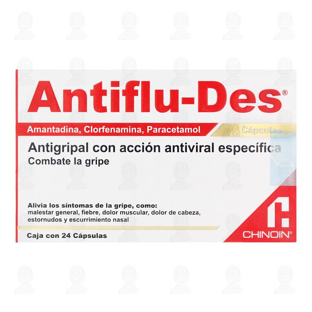 CHINOIN · Antiflu-des cápsulas 3 mg / 50 mg / 300 mg (24 un)