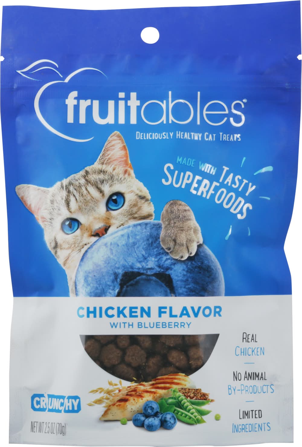 Fruitables Crunchy Chicken Flavor With Blueberry Cat Treats (2.5 oz)