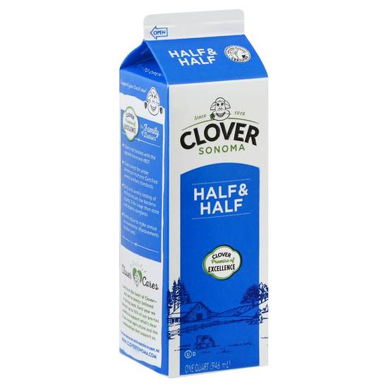 Clover Half & Half (1 quart)