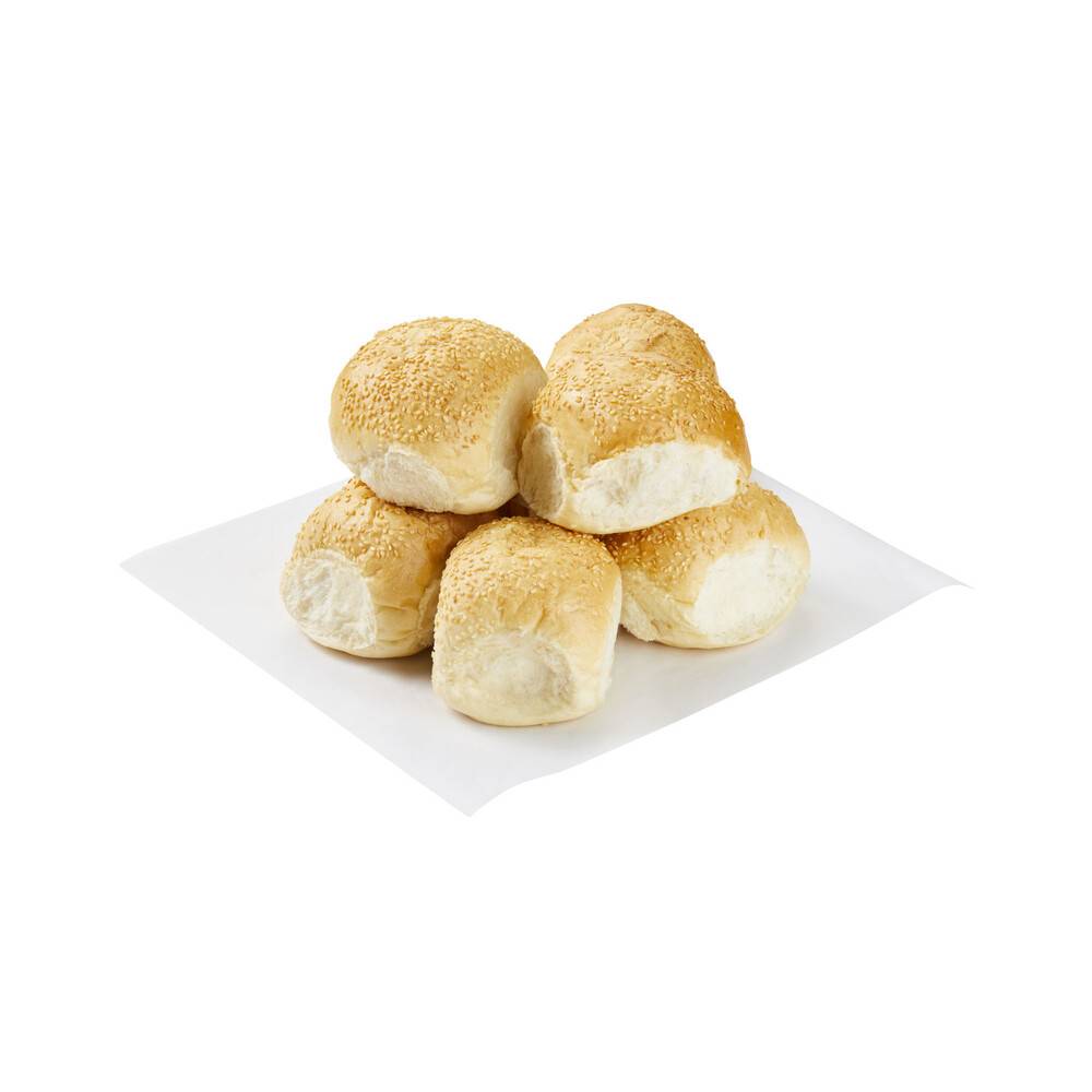 Coles Bakery Crusty Round Rolls 6 pack