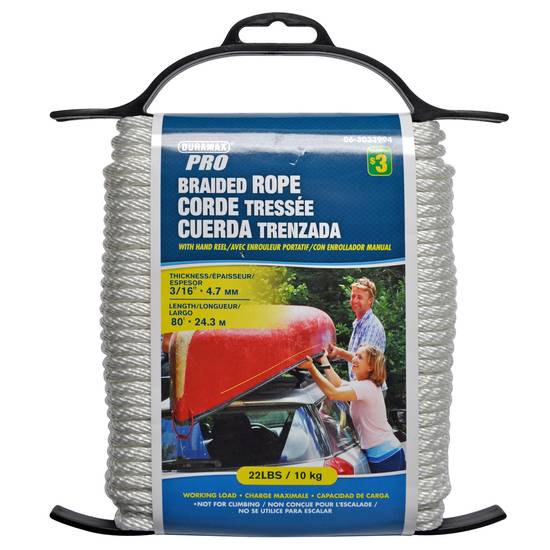 # Smooth Braid Rope With Hand Reel (3/16"X100')