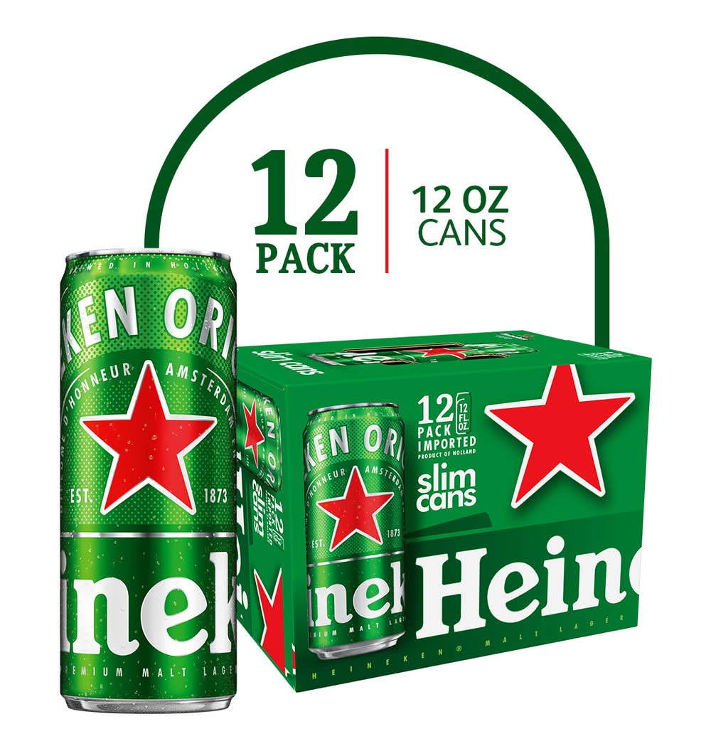 Heineken Premium Malt Lager Beer (12 x 12 fl oz)
