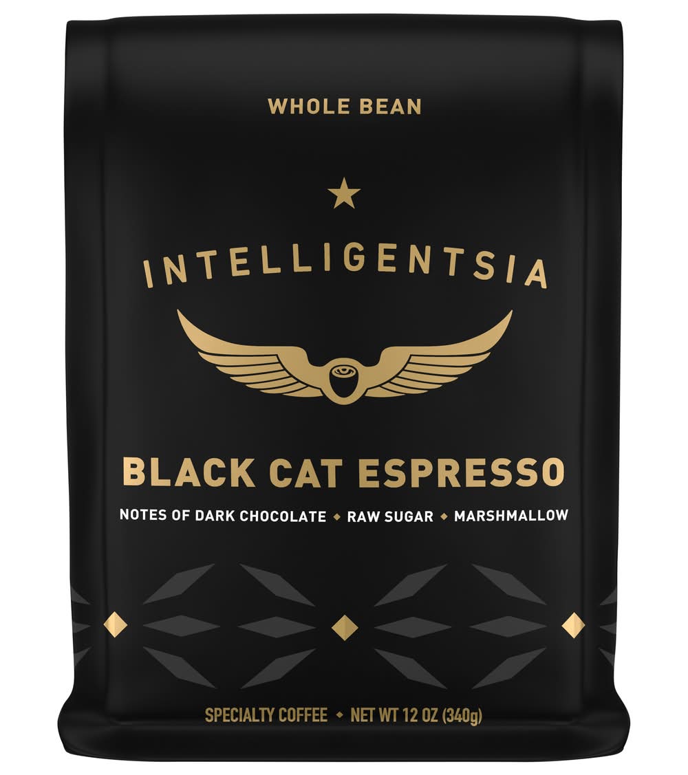 Intelligentsia Black Cat Classic Espresso Whole Bean Coffee, Cherry Cola Orange (12 oz)