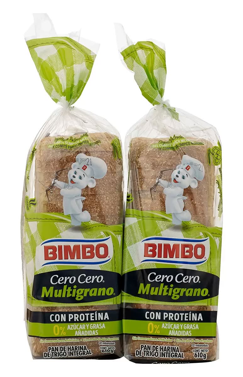 Bimbo · Cero cero pan multigranos sin azúcar y grasas añadidas (610 g)