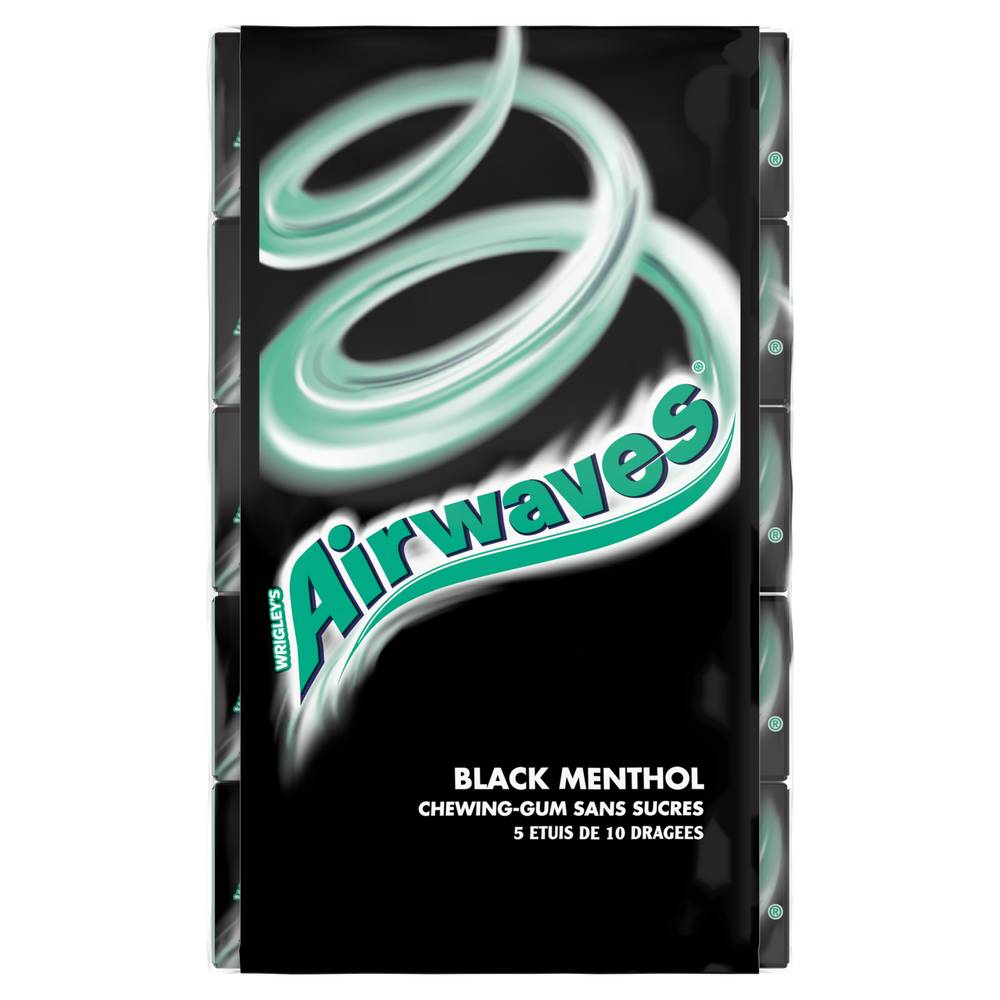 Airwaves - Chewing-gum mentholé au goût d'eucalyptus et d'anis (50 pièces)