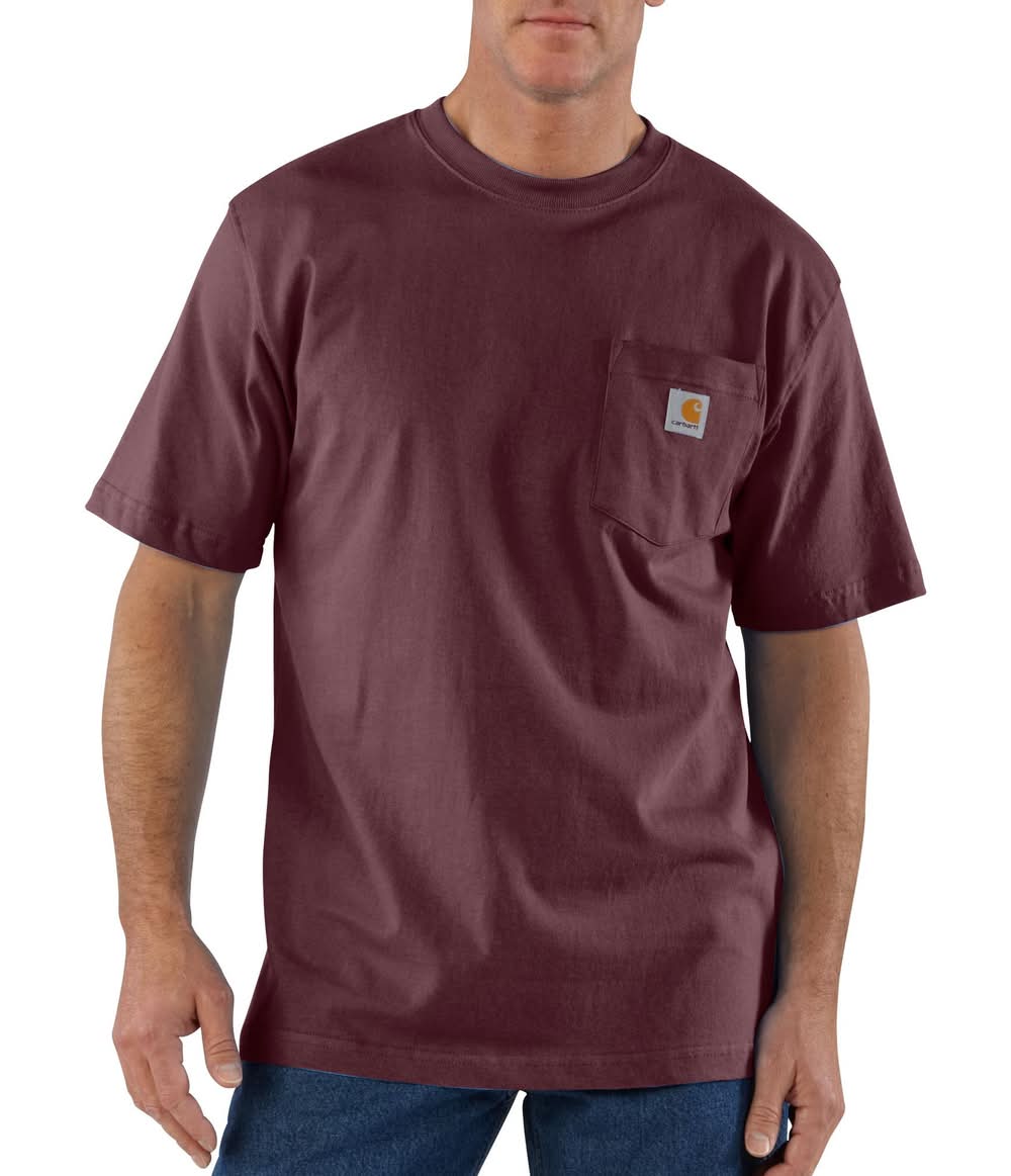 Carhartt Workwear Men's Red Heavy weight Knit Short sleeve Solid T-shirt ( XL )