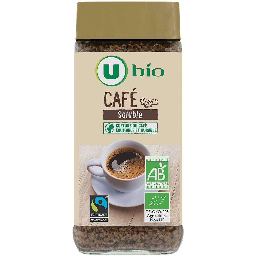 U - Bio café soluble lyophilisé extra filtre