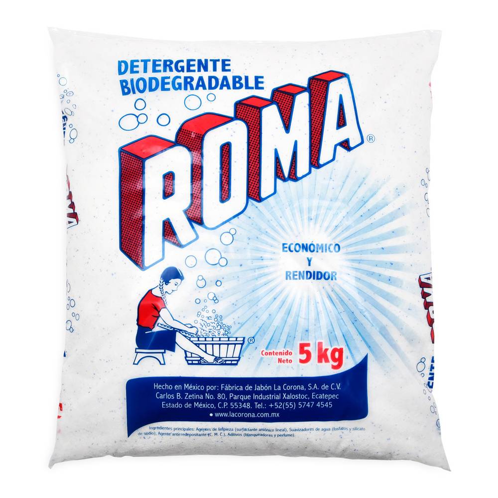 Roma detergente en polvo biodegradable multiusos