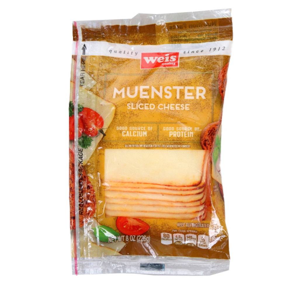 Weis Cheese Muenster Natural Slice (8 oz)