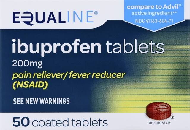 Equaline Ibuprofen 200 mg Coated Tablets (50 ct)