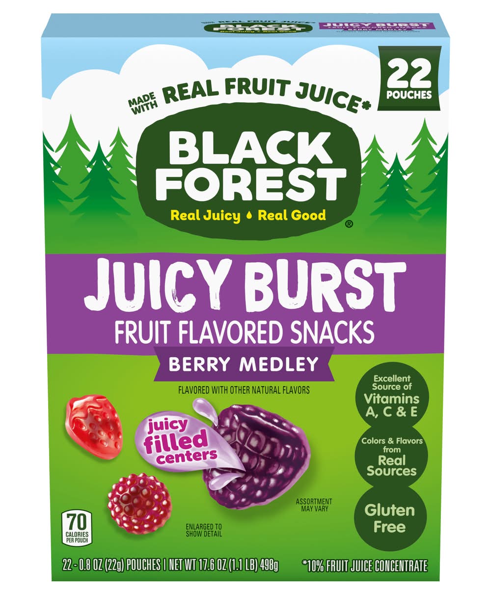 Black Forest Juicy Burst Gummy Candy, Berry Medley (17.6 oz, 22 ct)