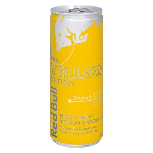 Red bull boisson énergisante édition jaune - yellow edition energy drink (250 ml) (tropical)