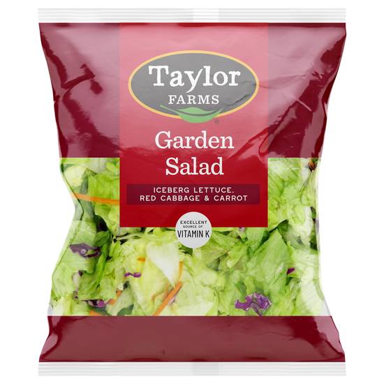 Taylor Farms Garden Salad Iceberg Lettuce Red Cabbage & Carrot (12 oz)