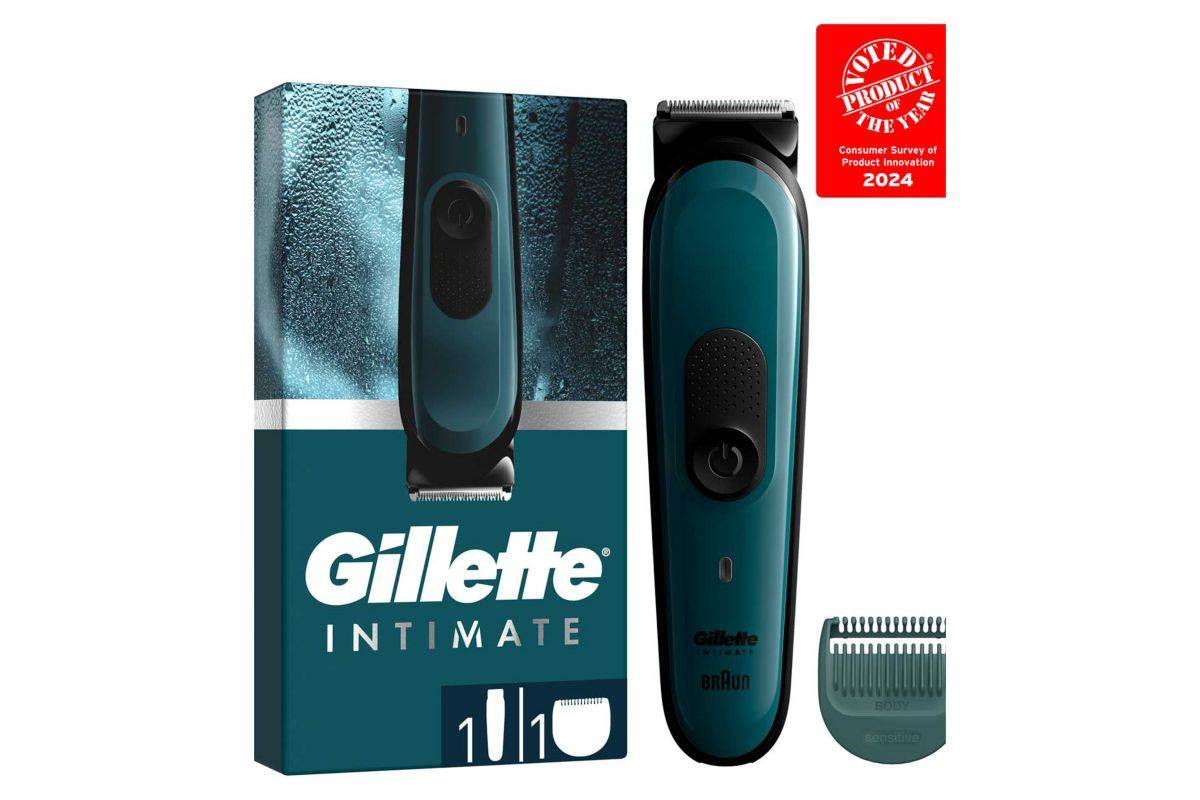 Gillette Intimate Men�s Intimate Trimmer i3, SkinFirst Pubic Hair Trimmer For Men, Waterproof