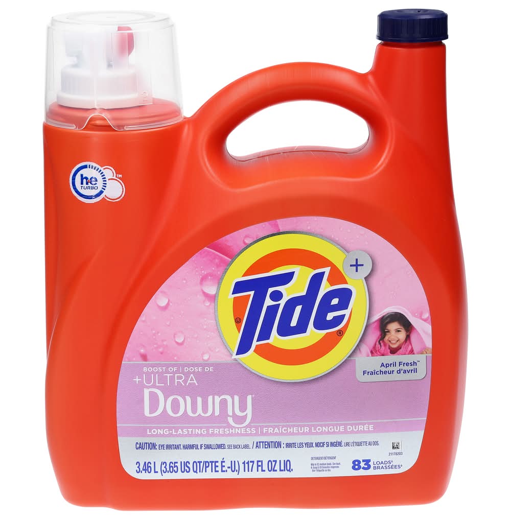 Tide Plus a Boost Of Ultra Downy Liquid Laundry Detergent, April Fresh (117 fl oz)