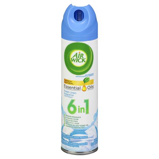 Air Wick Essential Oils 6 in 1 Fresh Linen Fragrance Air Freshener