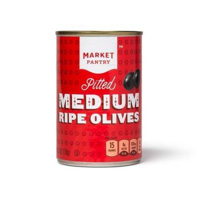 Market Pantry Pitted Medium Ripe Black Olives