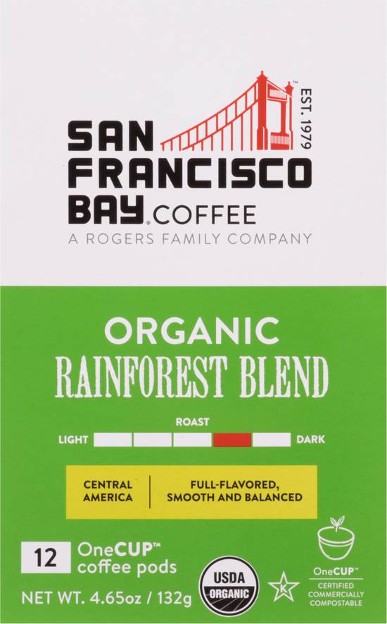 Sf Bay Coffee Organic Rainforest Blend Dark Roast Coffee (12 one cups)