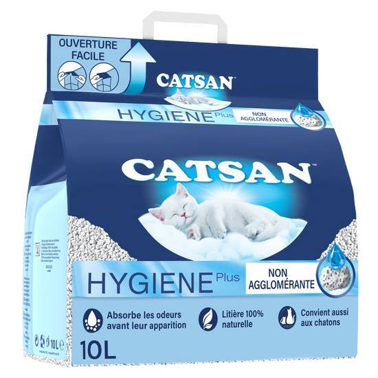 Catsan hygiene plus litière minérale pour chat 10l