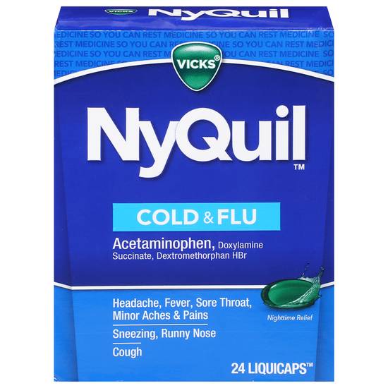 Vicks Nyquil Nighttime Relief Cold & Flu Liquicaps (24 ct)