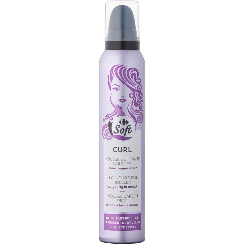 Carrefour Soft - Mousse coiffante boucles (200 ml)