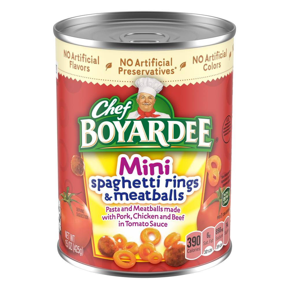 Chef Boyardee Mini Spaghetti Rings & Meatballs (15 oz)