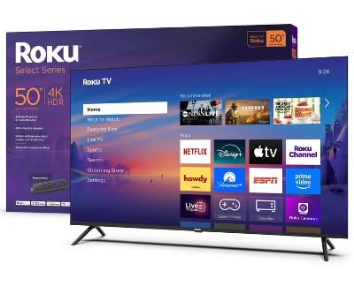 ROKU Select Series 4k Hdr Smart Tv With Tv Remote - 50r4a4, 50" (2 ct)
