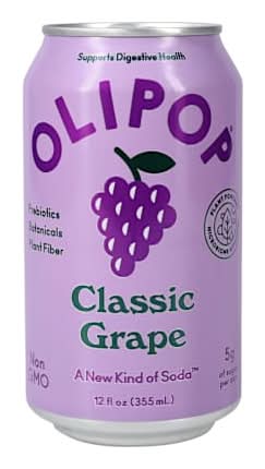Olipop Healthy Prebiotic Soda 12oz Classic Grape