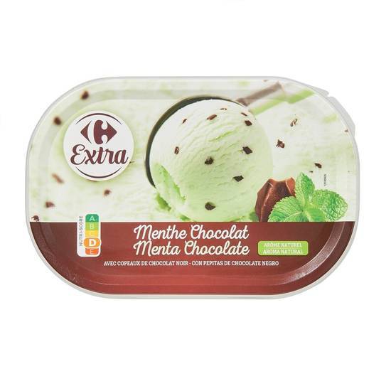 Carrefour Extra - Crème glacée ( menthe - chocolat)