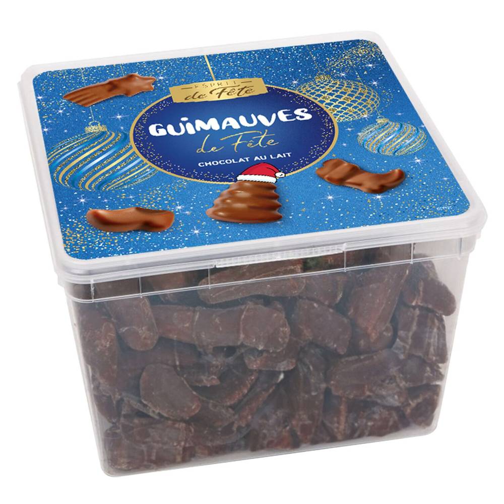 Guimauve guimauves chocolat au lait ESPRIT DE FETE - la boite d'1Kg