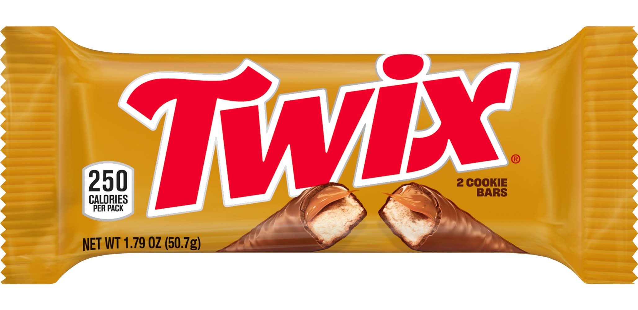 Twix Cookie Chocolate Bar, Caramel (1.79 oz, 2 ct)