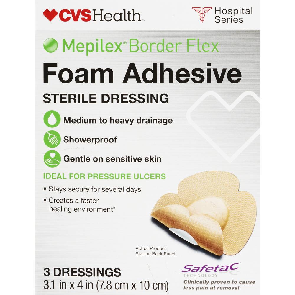 CVS Health Flex Foam Adhesive Sterile Dressings, 3 CT
