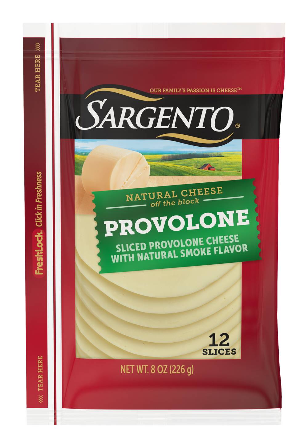 Sargento Provolone Natural Smoke Flavor Cheese Slices