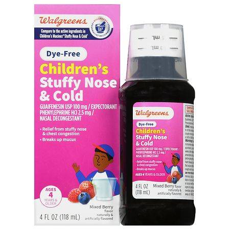 Walgreens Children's Stuffy Nose & Cold Relief Berry