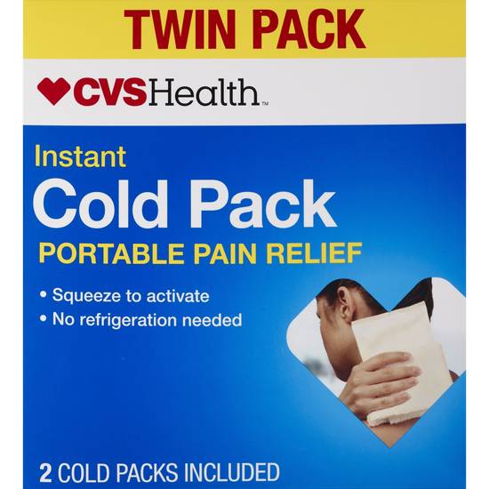 CVS Health Instant Cold Pack Portable Pain Relief, 2 CT