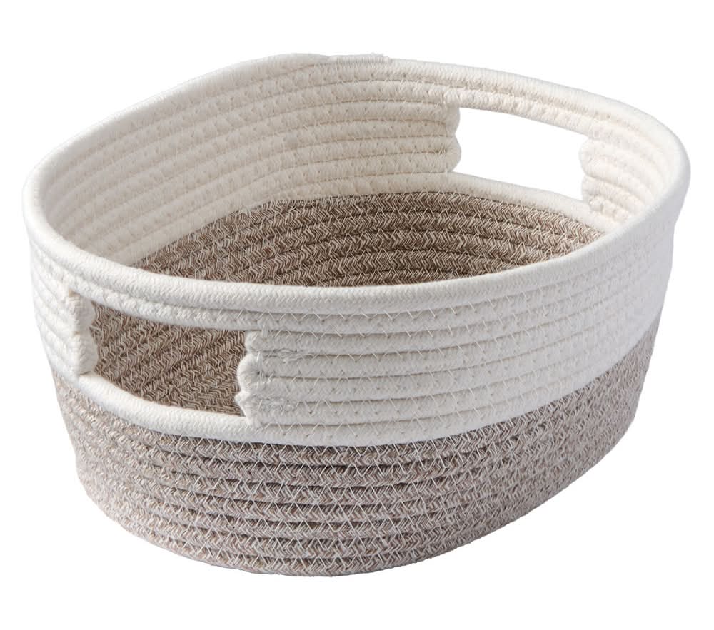 KIRKTON HOUSE Beige & White Decorative Rope Basket