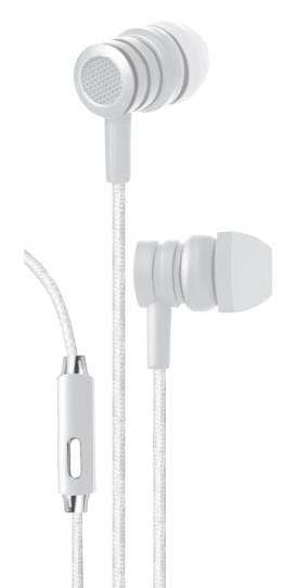Bytech Wired Earbud Headphones, White, BYAUEB129WT