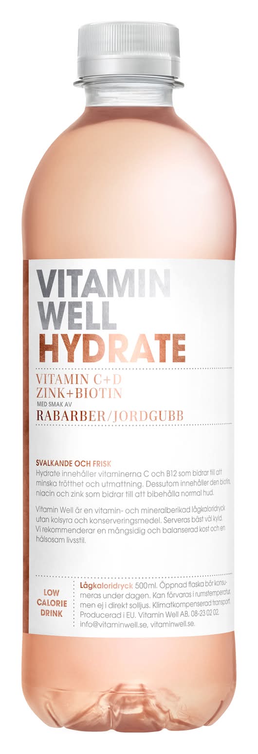 VITAMIN WELL HYDRATE JORDG/RABARBER 50CL