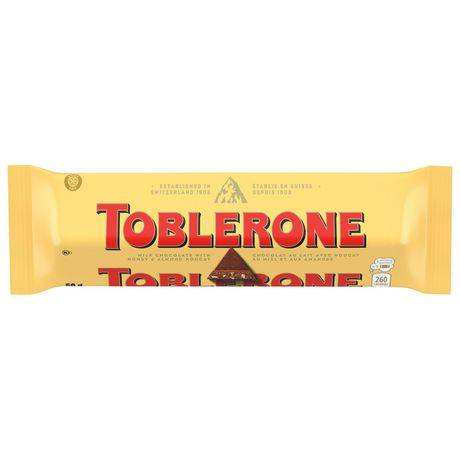 Toblerone Milk Chocolate Bar, Honey & Almond Nougat (50 g)
