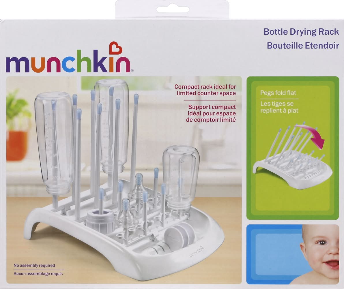 Munchkin Folding Bottle Drying Rack, Colors May Vary (15.7 oz)