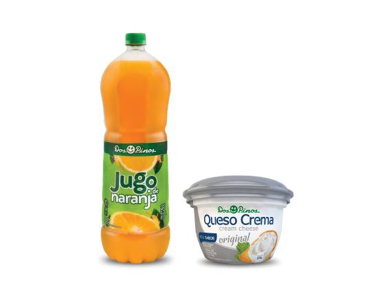 Dos Pinos Jugo Naranja 2.2L + Dos Pinos Queso Crema 100 g