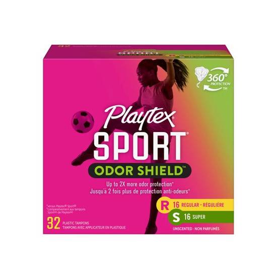 Playtex Sport Fresh Balance Multi-Pack Lightly Scented Tampons, Regular and Super Absorbency