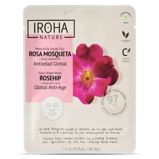 Mascarilla Facial Rosa Mosqueta Tissue Iroha Sobre (1 unidad))