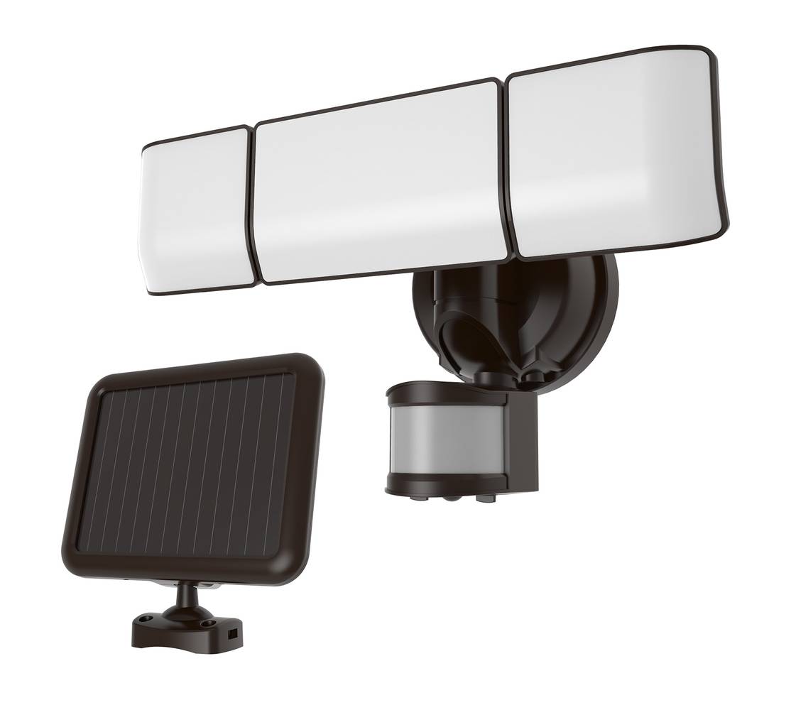 Utilitech 180 -Degree 120 -WattageEquivalent Solar LED Bronze 3 -Head Motion-Activated Flood Light with Timer 1600 -Lumen | FSI UT-201-1600BRZ