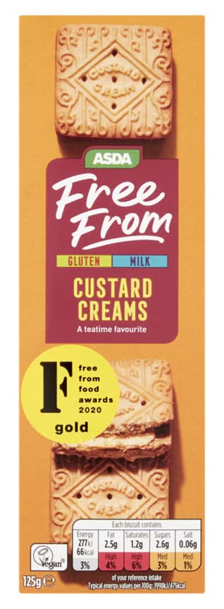 ASDA Free From Custard Creams (125g)