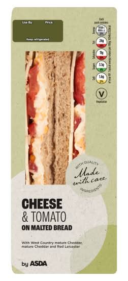 ASDA Cheese & Tomato Sandwich